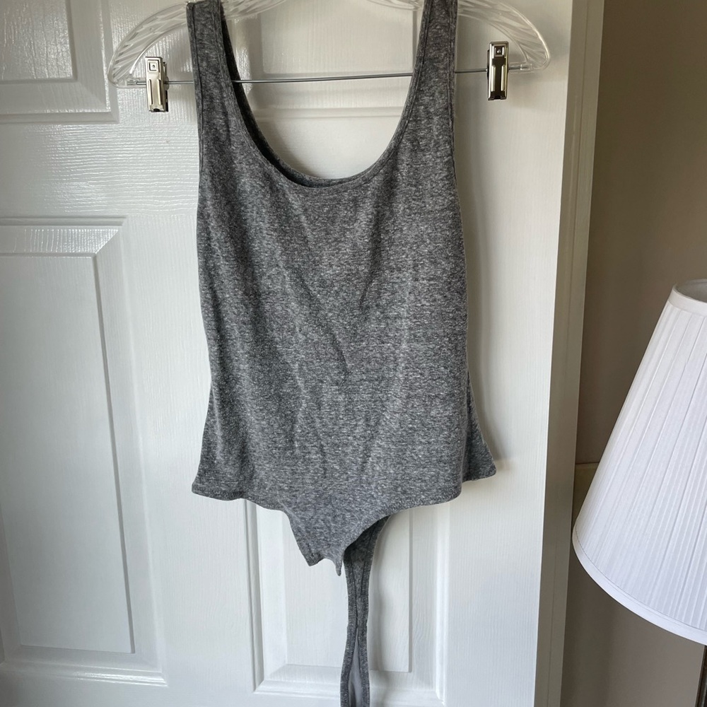 Madewell Heather Gray Knit Bodysuit